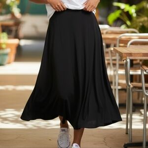 Elegant Black A-Line Skirt for Women 6863
